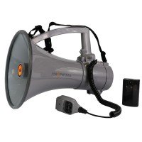 Мегафон РМ-35СЗ съёмный АКБ, запись 240 сек, до 120 Вт, MP3, USB, SD, Bluetooth, сирена.